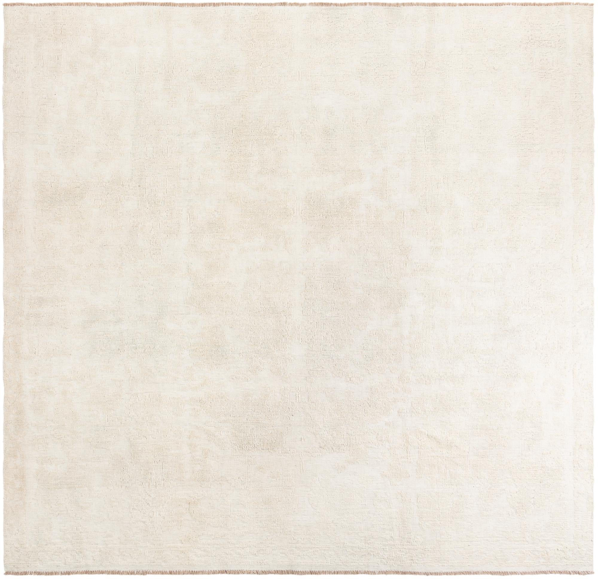 9' 5 x 10' Hand Knotted Oushak Wool Square Rug