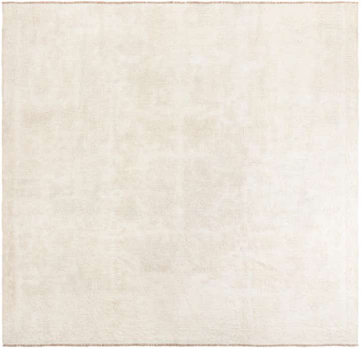 9' 5 x 10' Hand Knotted Oushak Wool Square Rug