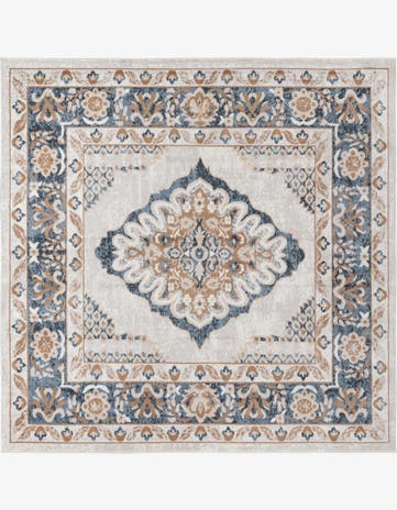 Cream Oxford Square Rug