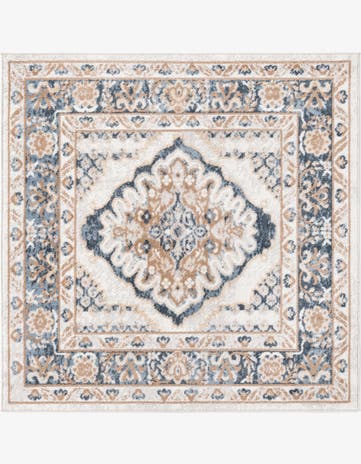 Cream Oxford Square Rug