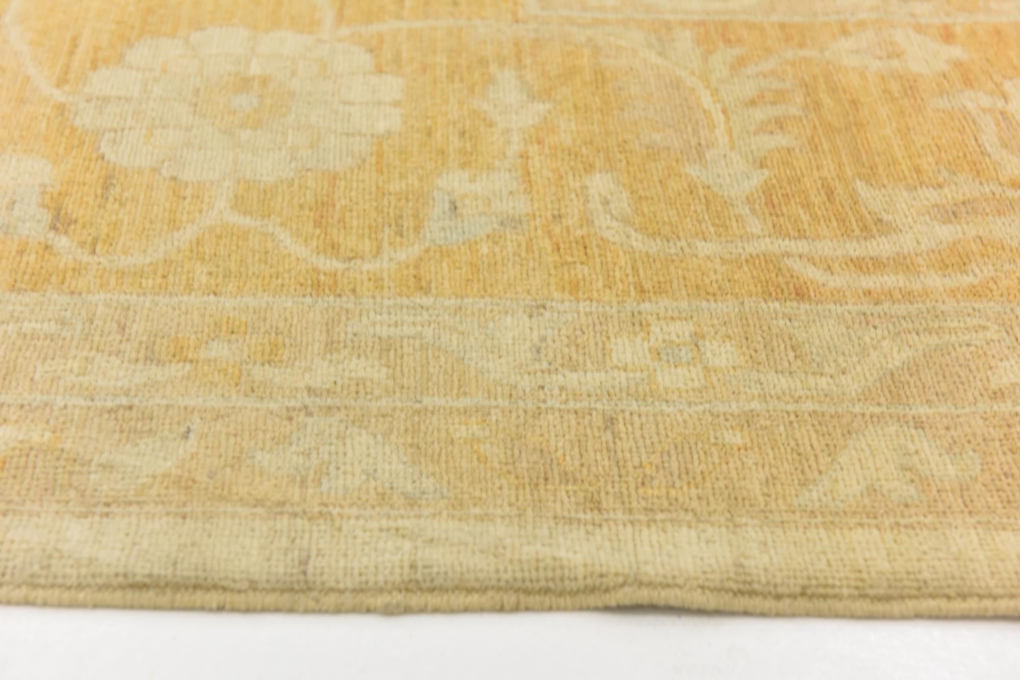 13' 10 x 14' 8 Hand Knotted Peshawar Ziegler Square Rug
