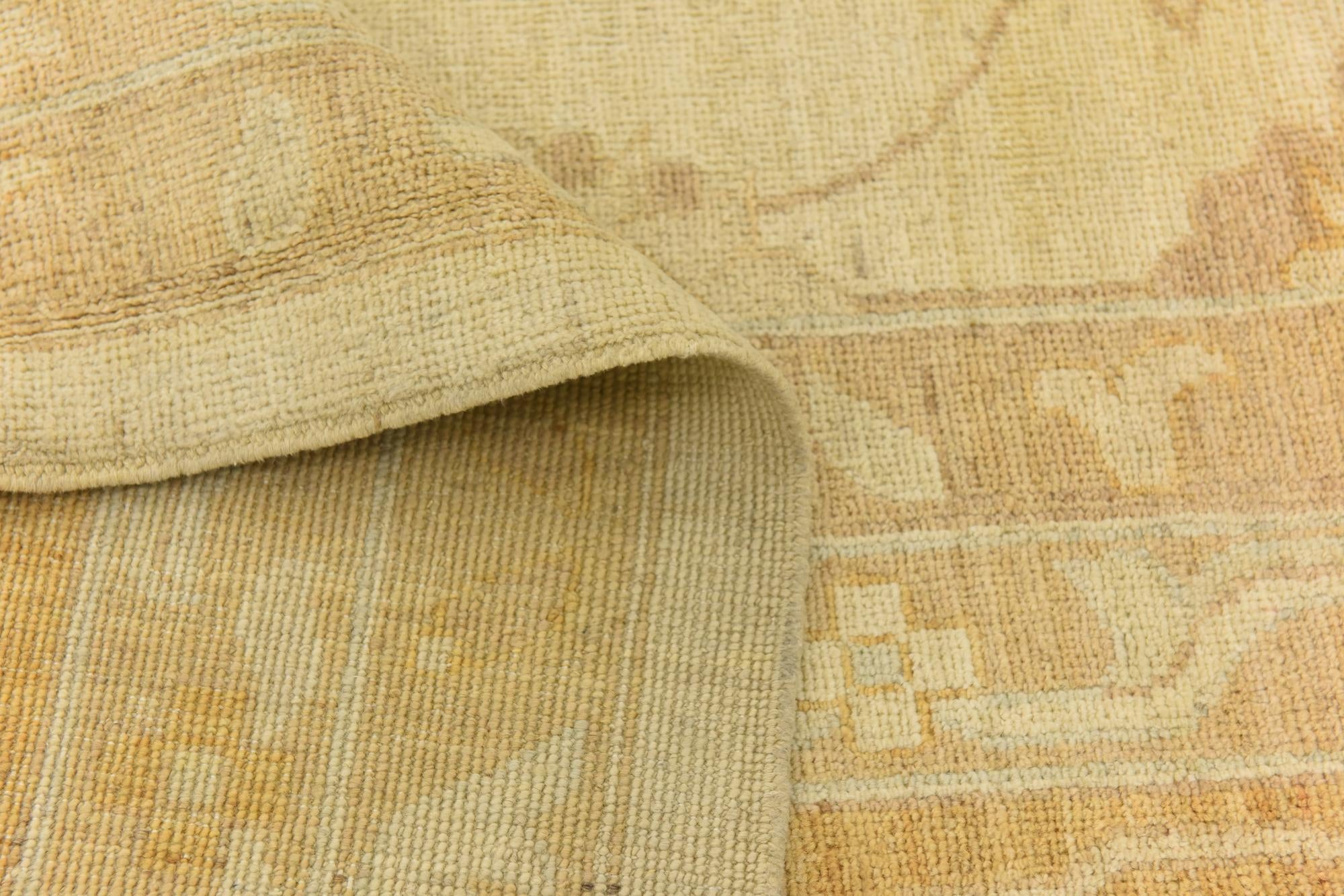 13' 10 x 14' 8 Hand Knotted Peshawar Ziegler Square Rug