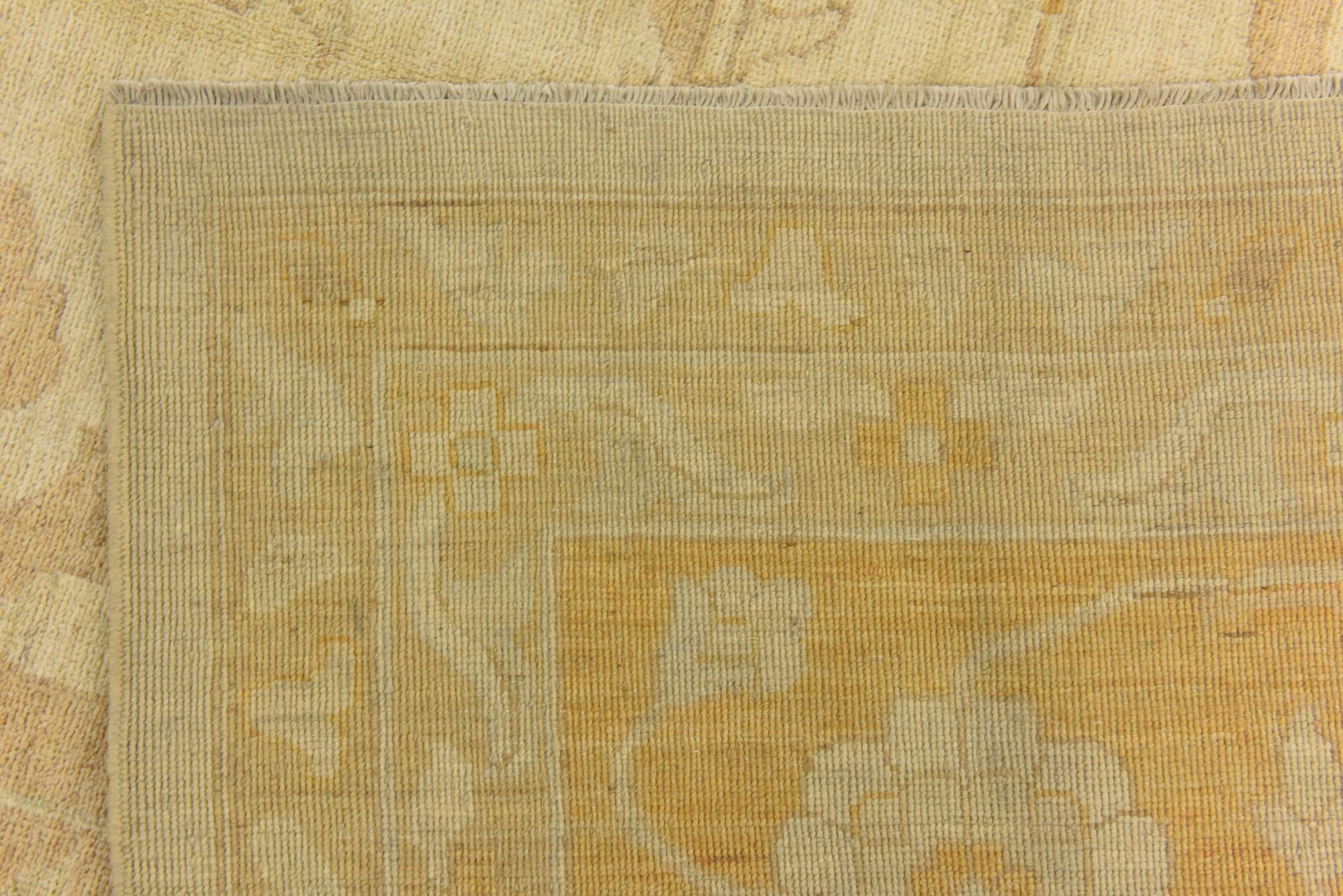 13' 10 x 14' 8 Hand Knotted Peshawar Ziegler Square Rug