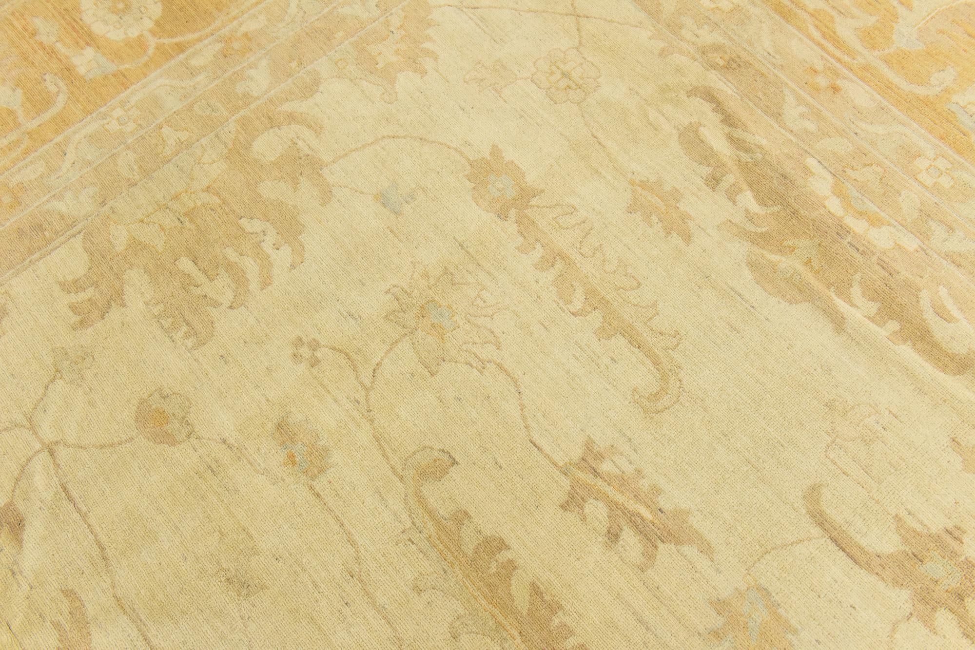 13' 10 x 14' 8 Hand Knotted Peshawar Ziegler Square Rug