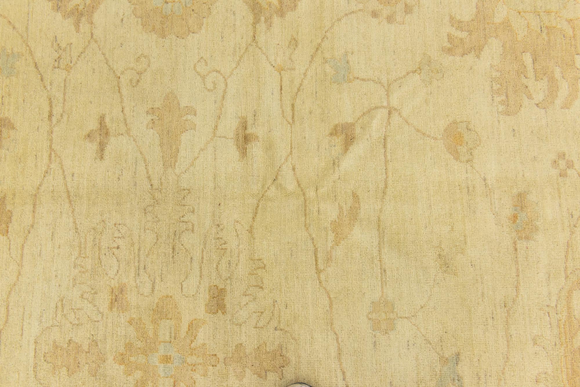13' 10 x 14' 8 Hand Knotted Peshawar Ziegler Square Rug