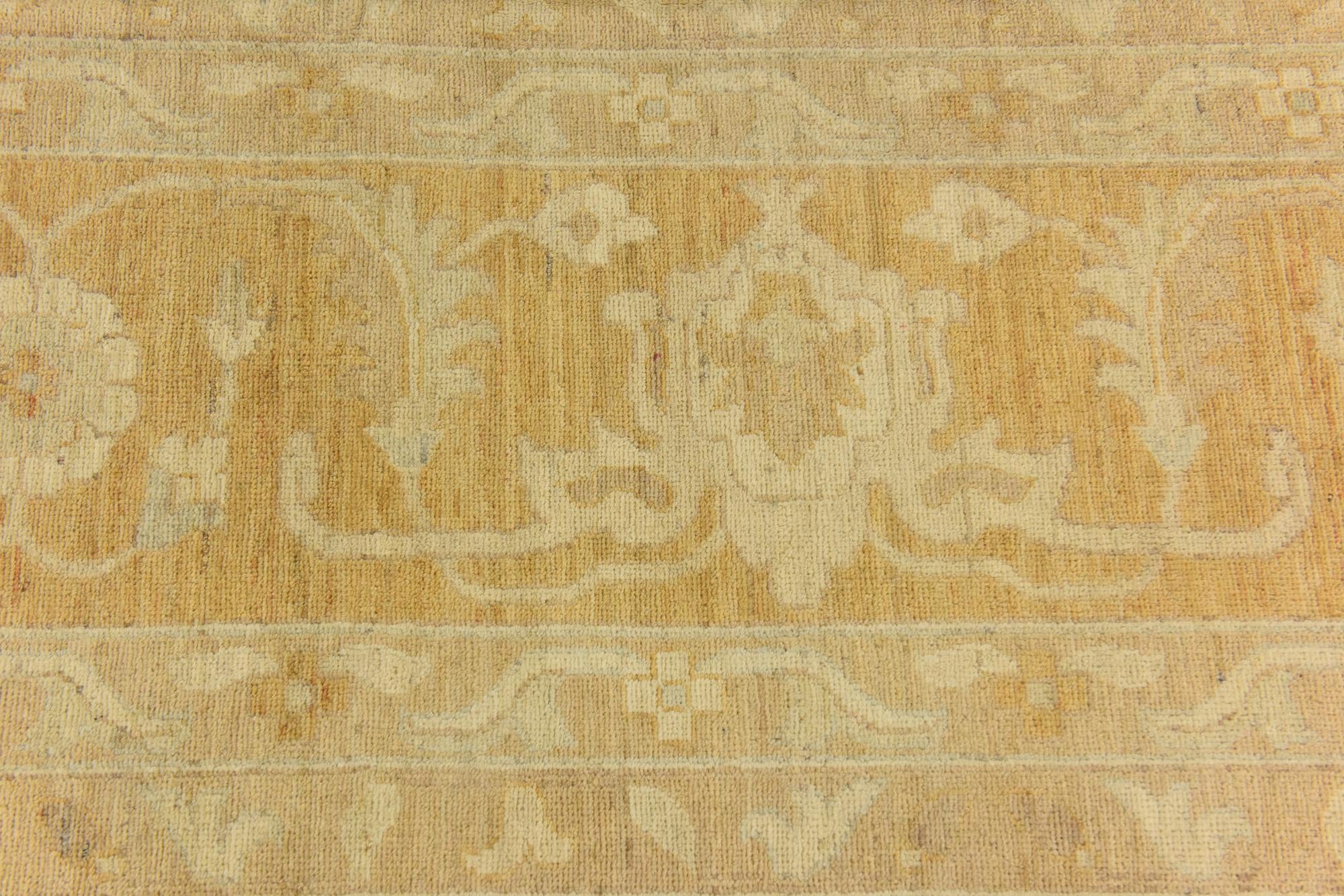 13' 10 x 14' 8 Hand Knotted Peshawar Ziegler Square Rug