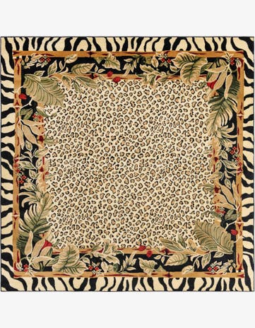 Cream Savannah Square Rug