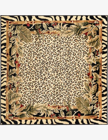 Cream Savannah Square Rug