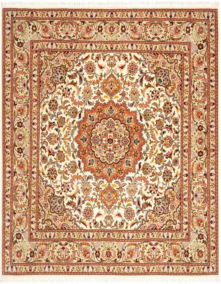 Detail image of 6' 6 x 6' 7 Tabriz Square Rug