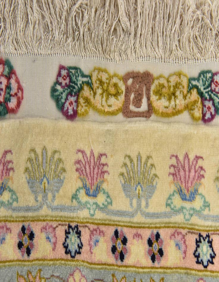 Detail image of 11' 3 x 11' 6  Hand Knotted Tabriz Persian Square Rug