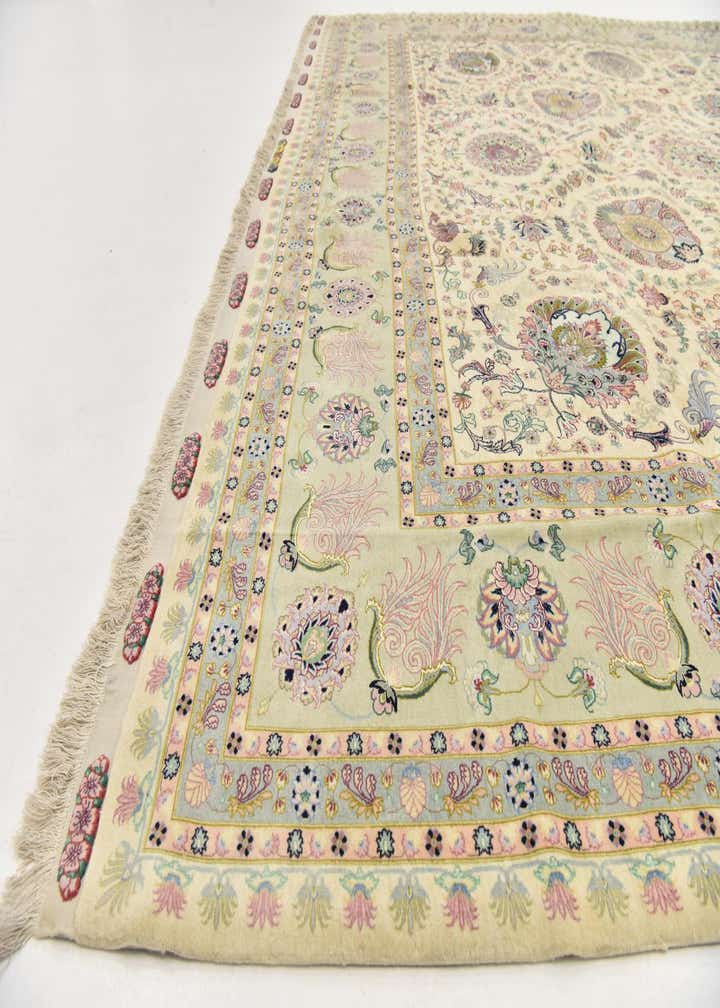 11' 3 x 11' 6 Hand Knotted Tabriz Persian Square Rug