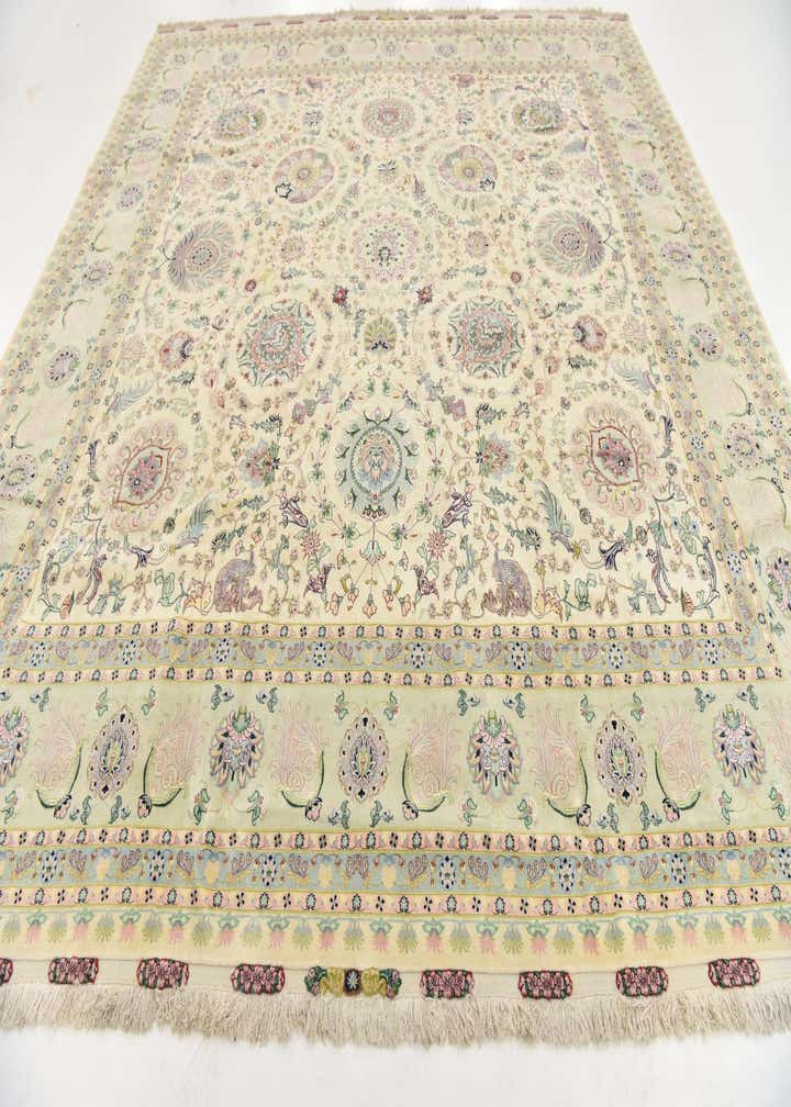 11' 3 x 11' 6 Hand Knotted Tabriz Persian Square Rug