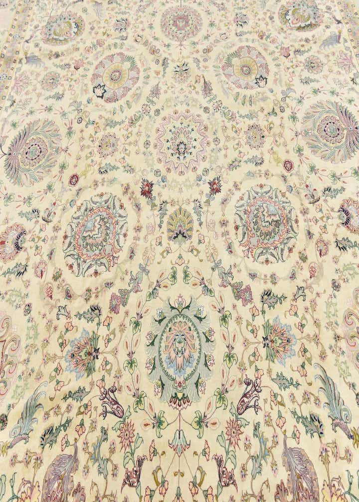 11' 3 x 11' 6 Hand Knotted Tabriz Persian Square Rug