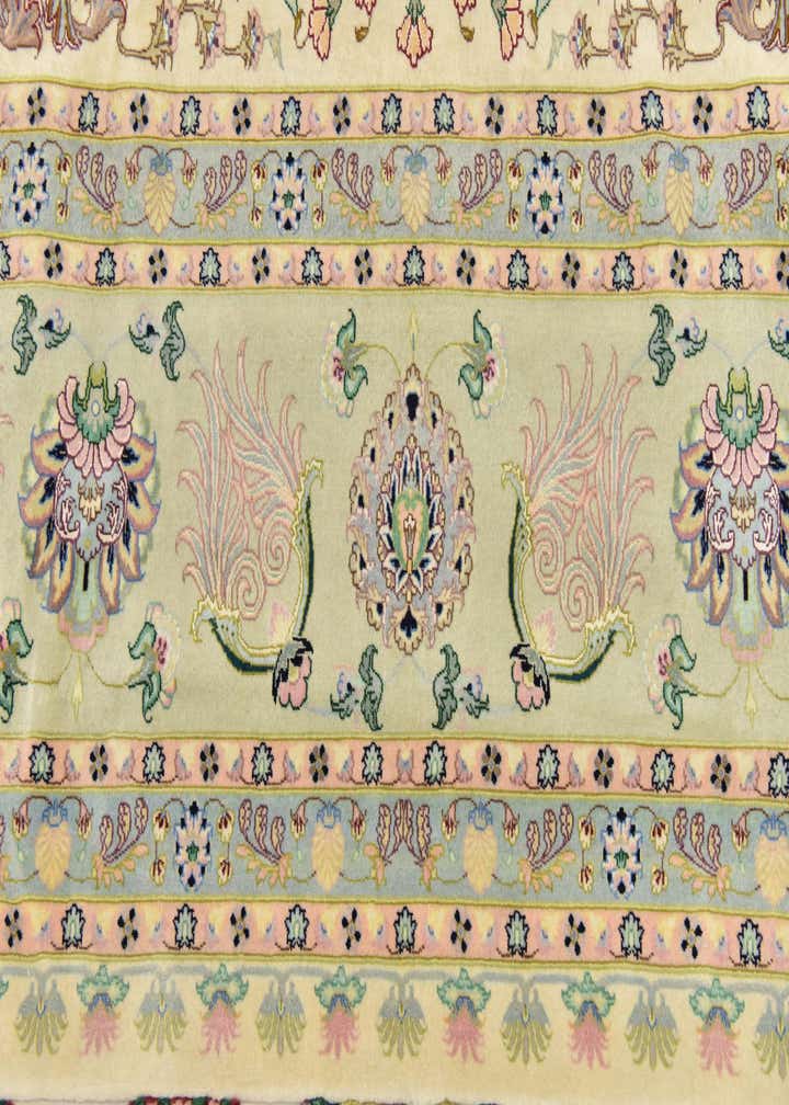 11' 3 x 11' 6 Hand Knotted Tabriz Persian Square Rug