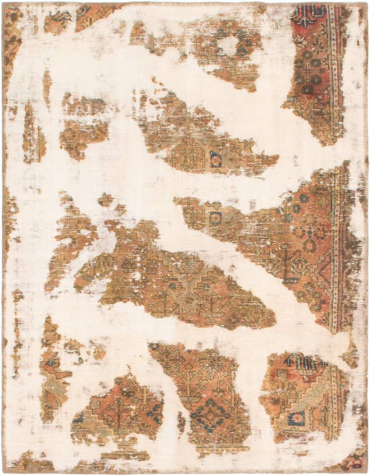 Detail image of 4' x 5' 2 Hand Knotted Ultra Vintage Persian Wool Square Rug