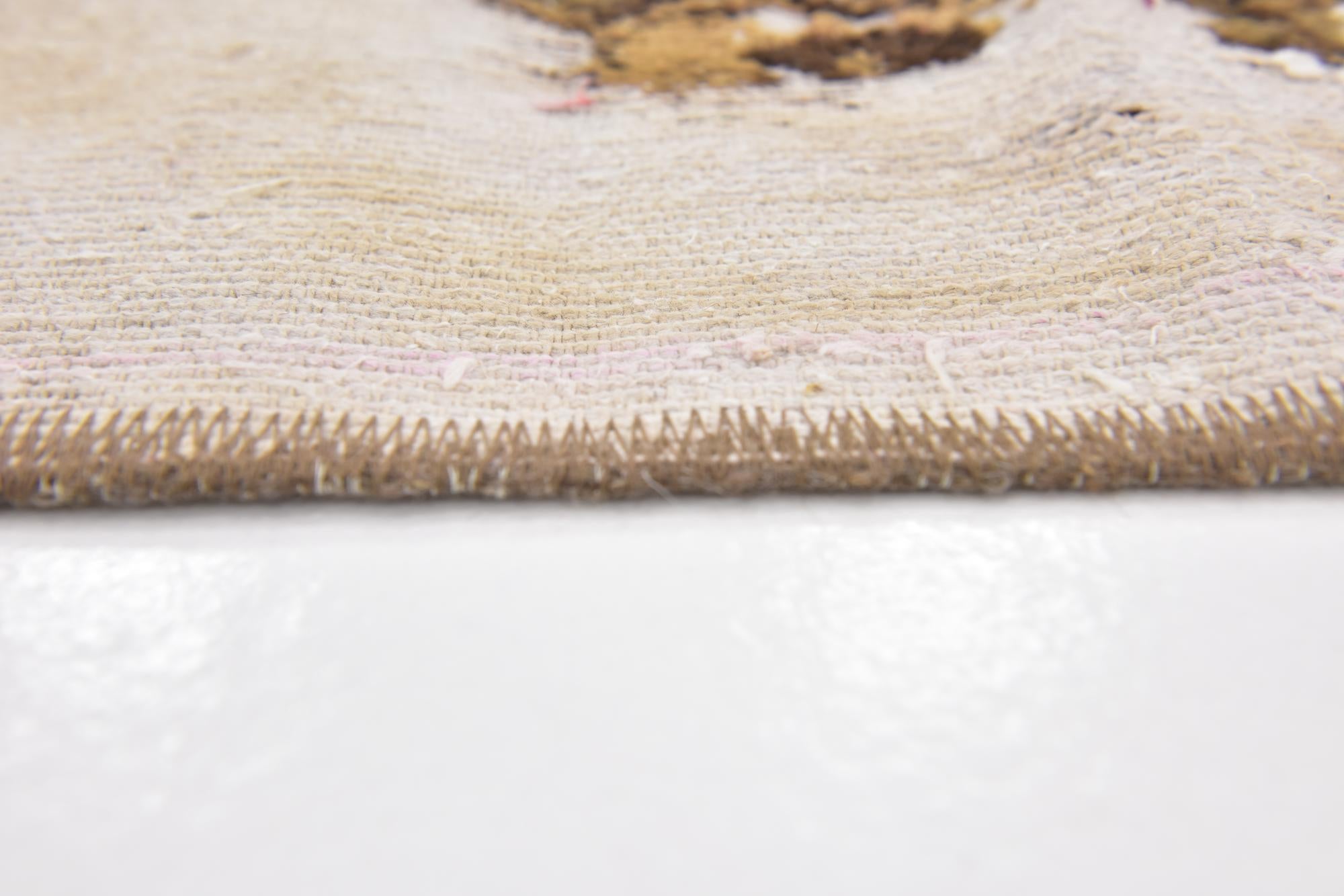 4' x 4' 8 Hand Knotted Ultra Vintage Persian Wool Square Rug