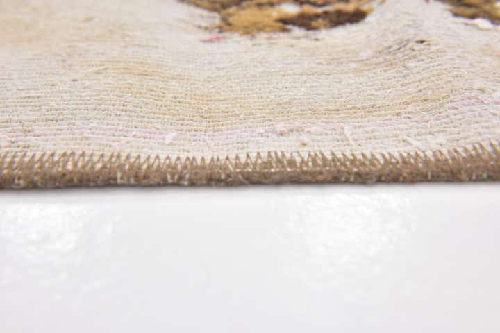 4' x 4' 8 Hand Knotted Ultra Vintage Persian Wool Square Rug