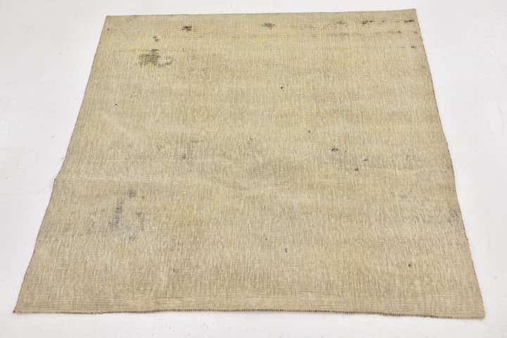 3' 6 x 3' 8 Hand Knotted Ultra Vintage Persian Wool Square Rug