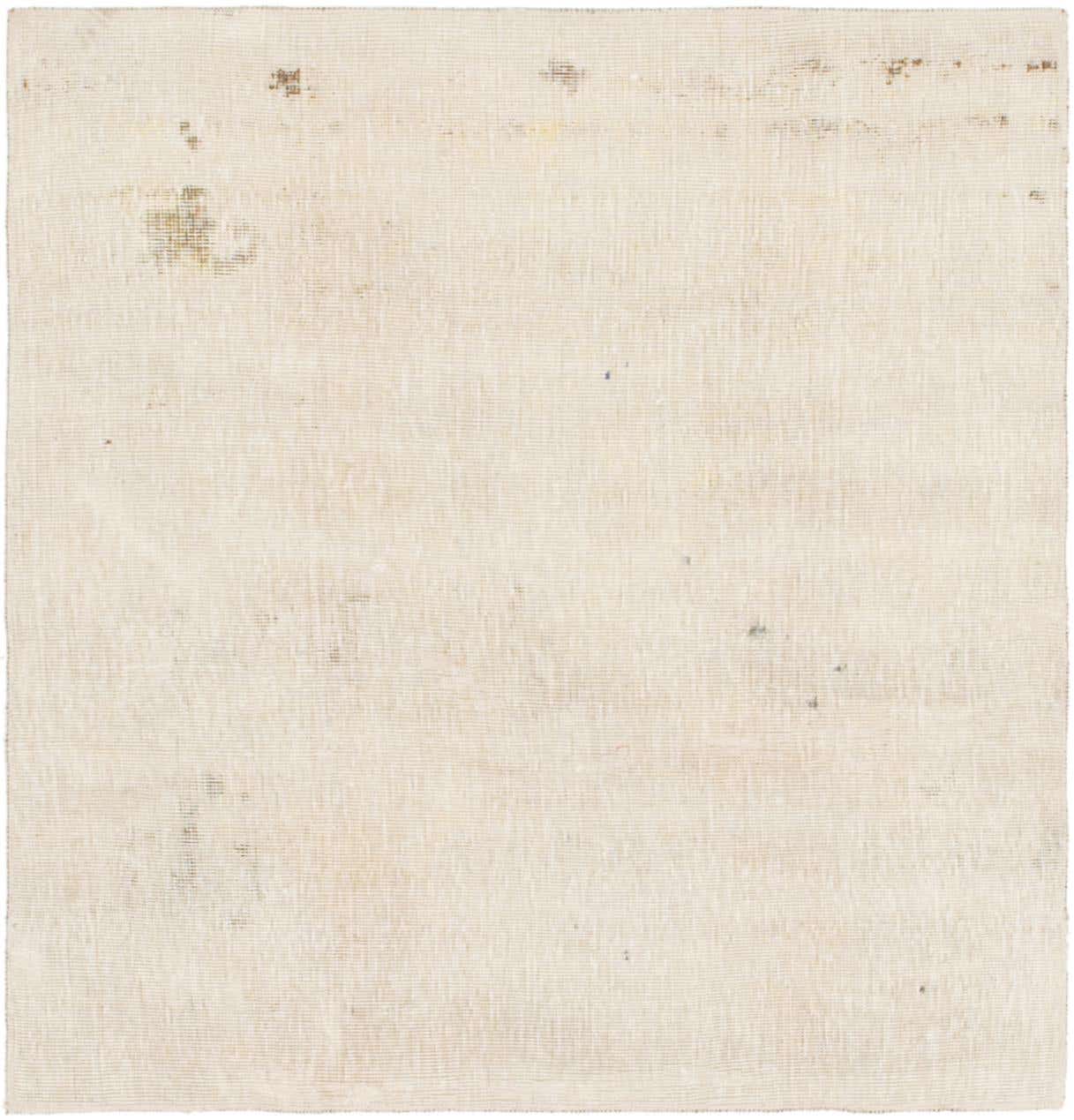 3' 6 x 3' 8 Hand Knotted Ultra Vintage Persian Wool Square Rug