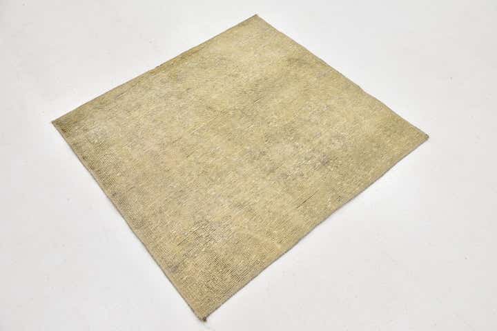 3' 3 x 3' 5 Hand Knotted Ultra Vintage Persian Wool Square Rug
