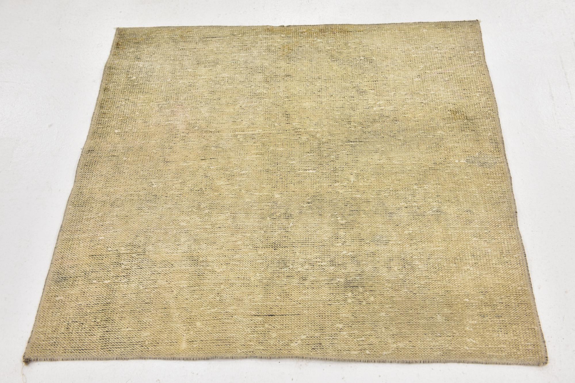 3' 3 x 3' 5 Hand Knotted Ultra Vintage Persian Wool Square Rug