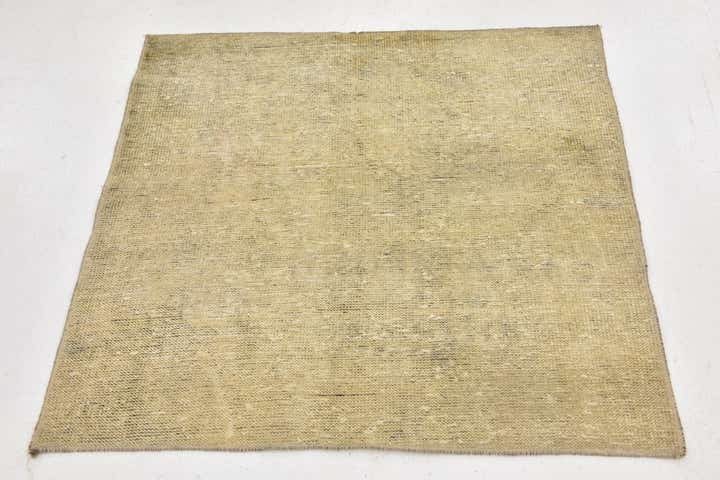 3' 3 x 3' 5 Hand Knotted Ultra Vintage Persian Wool Square Rug
