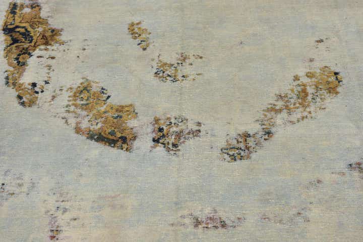 6' x 6' 5 Hand Knotted Ultra Vintage Persian Wool Square Rug