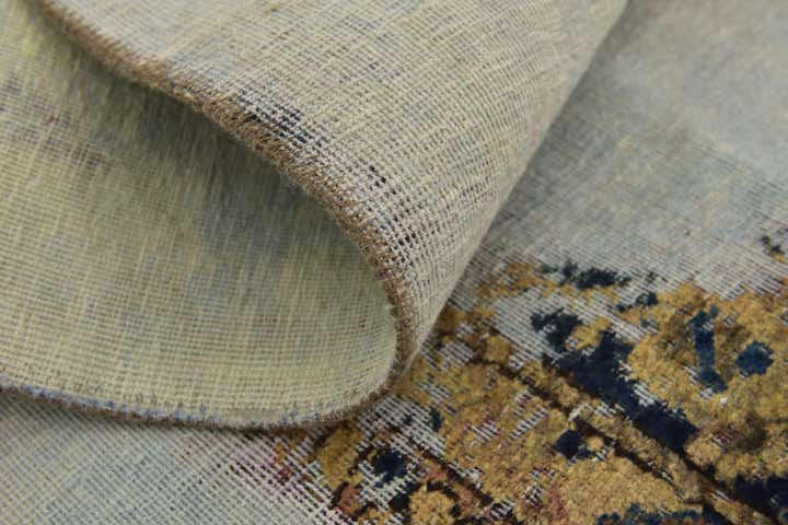 6' x 6' 5 Hand Knotted Ultra Vintage Persian Wool Square Rug
