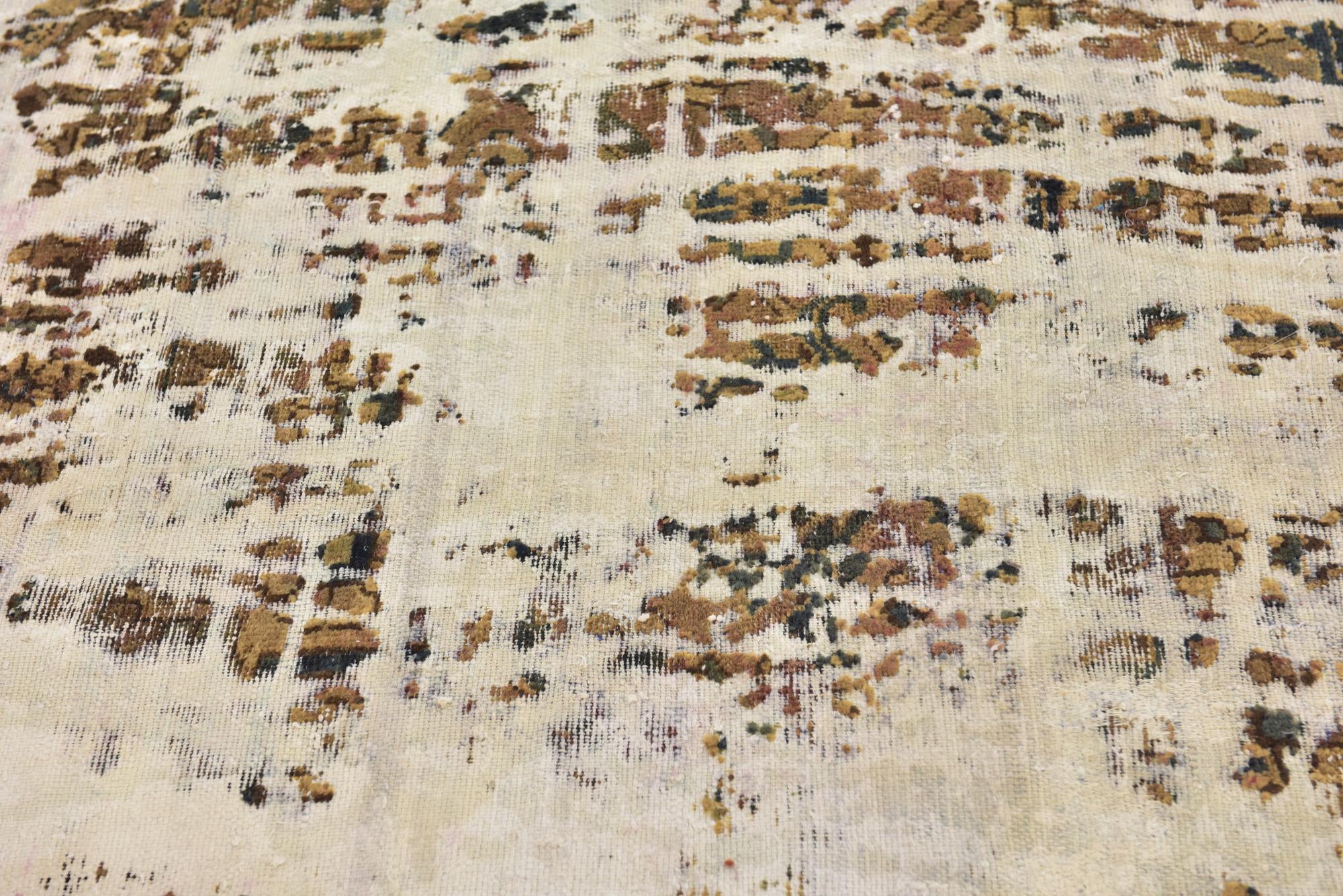 5' x 6' 7 Hand Knotted Ultra Vintage Persian Wool Square Rug
