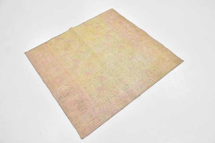 Detail image of 3' 3 x 3' 5 Hand Knotted Ultra Vintage Persian Wool Square Rug