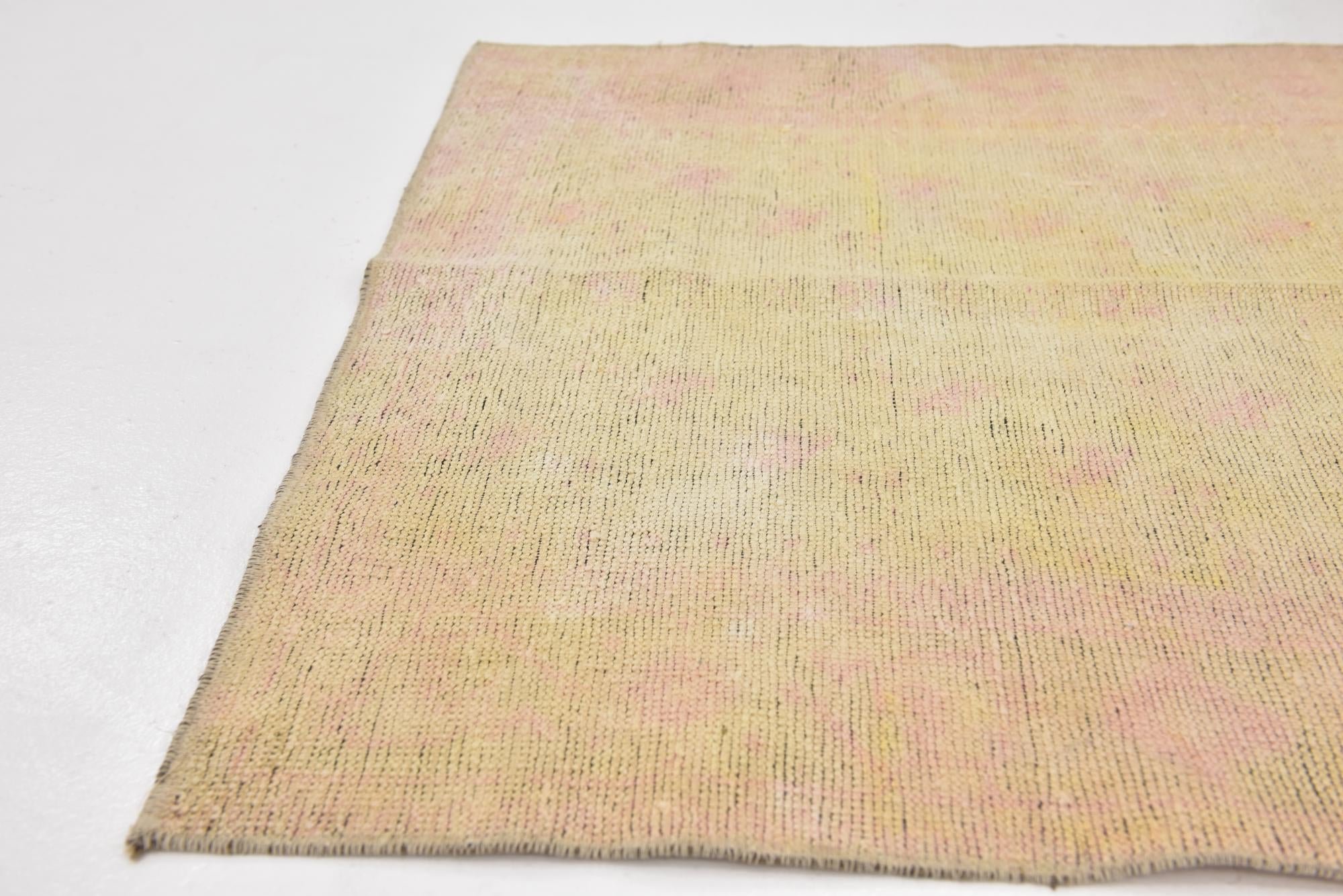 3' 3 x 3' 5 Hand Knotted Ultra Vintage Persian Wool Square Rug