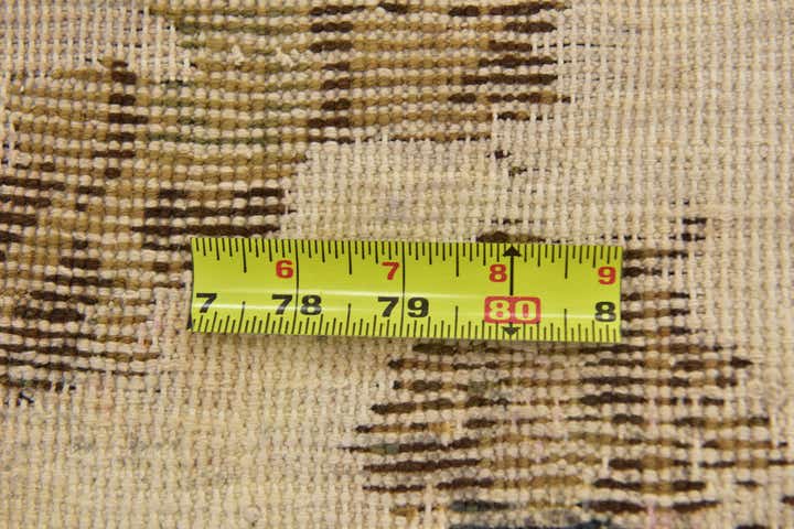 7' x 8' 3 Hand Knotted Ultra Vintage Persian Wool Square Rug
