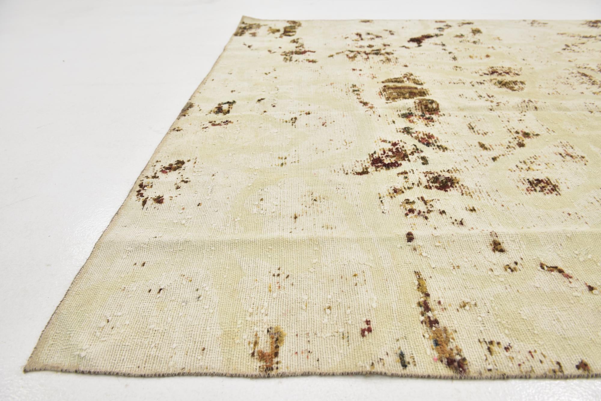 7' x 8' 2 Hand Knotted Ultra Vintage Persian Wool Square Rug