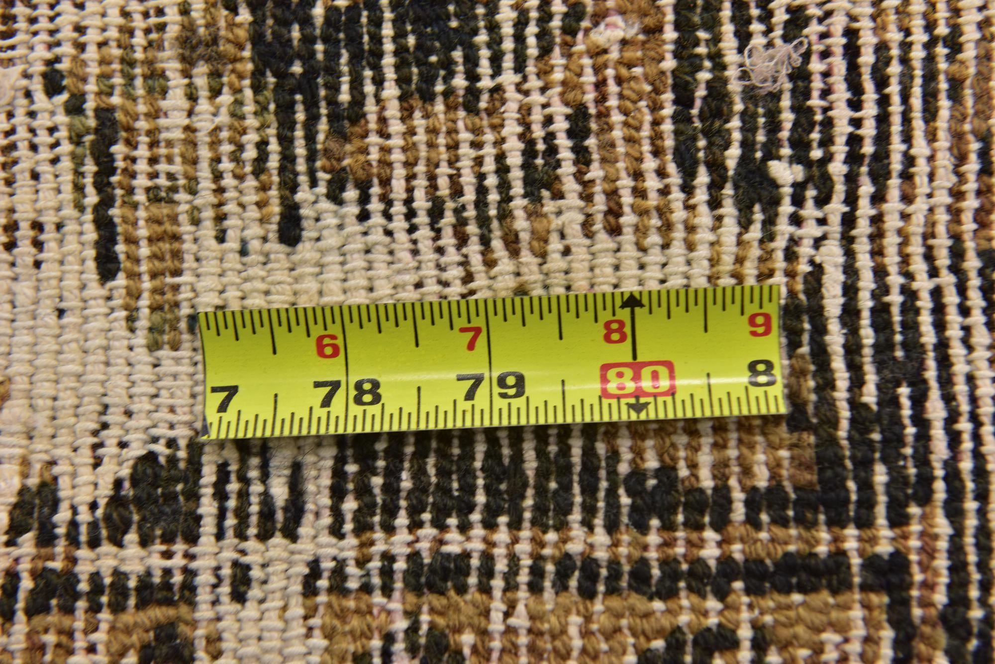 235cm x 255cm Hand Knotted Ultra Vintage Persian Wool Square Rug