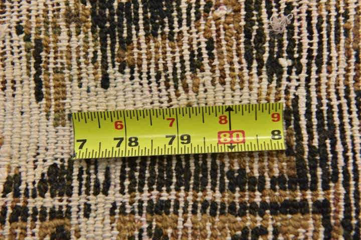 235cm x 255cm Hand Knotted Ultra Vintage Persian Wool Square Rug