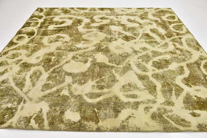 8' 9 x 9' Hand Knotted Ultra Vintage Persian Wool Square Rug