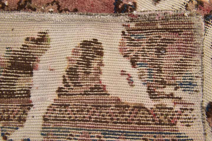 3' 3 x 3' 9 Hand Knotted Ultra Vintage Persian Wool Square Rug