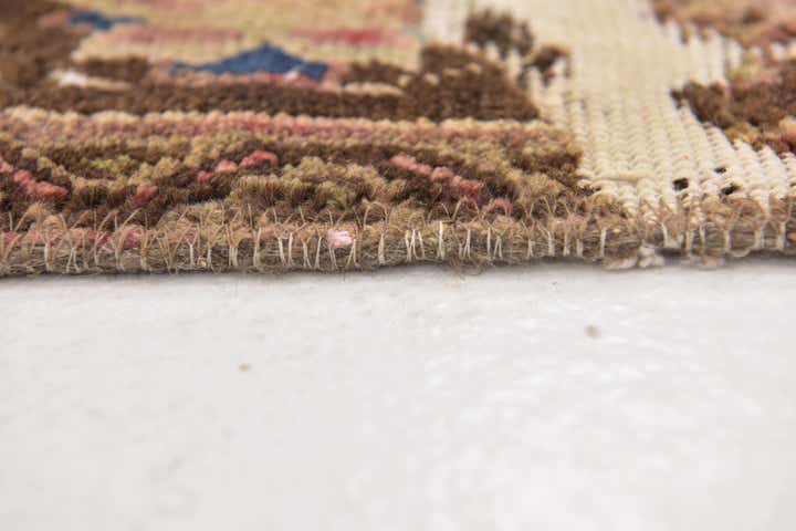 3' 3 x 3' 9 Hand Knotted Ultra Vintage Persian Wool Square Rug