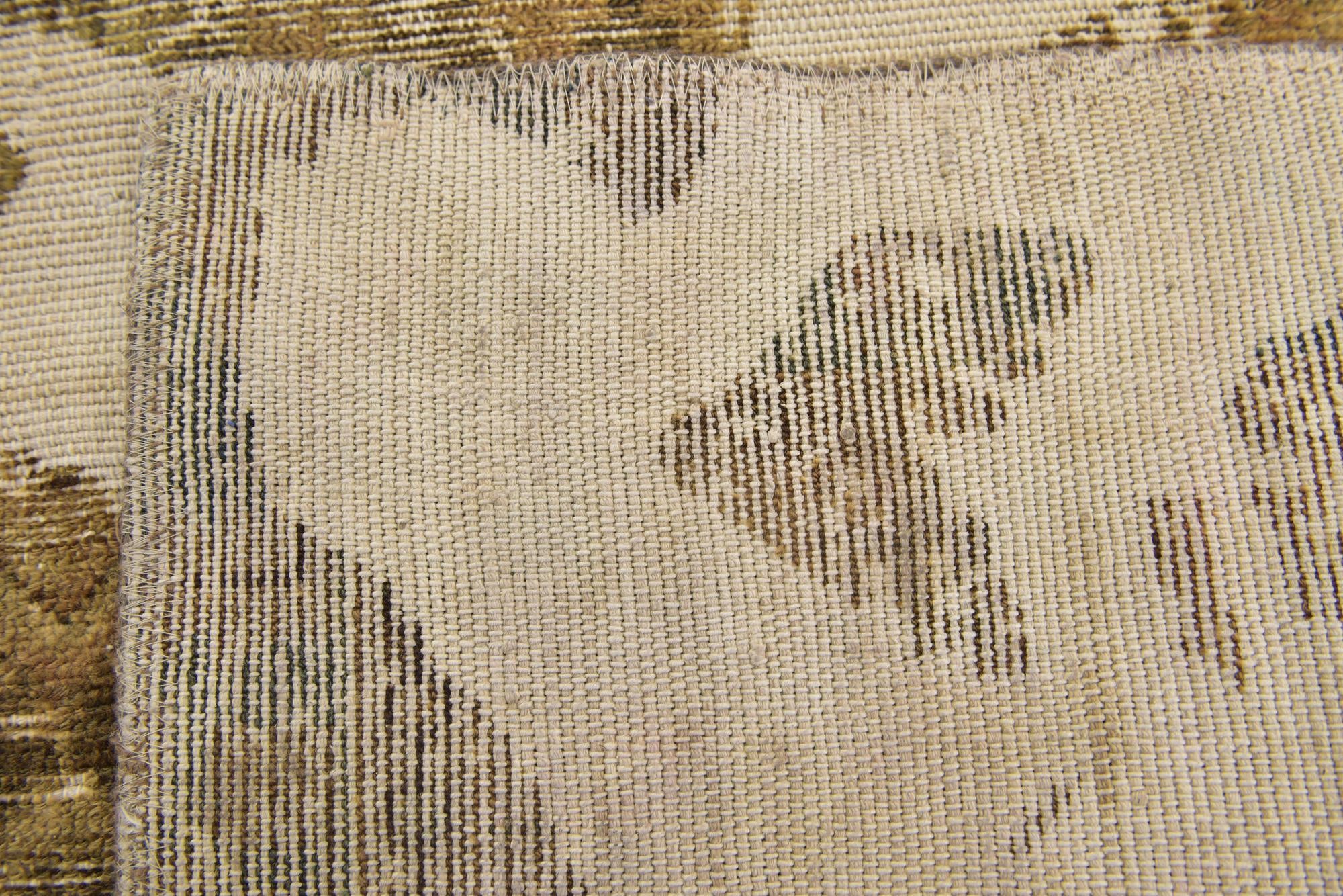 3' 9 x 4' Hand Knotted Ultra Vintage Persian Wool Square Rug
