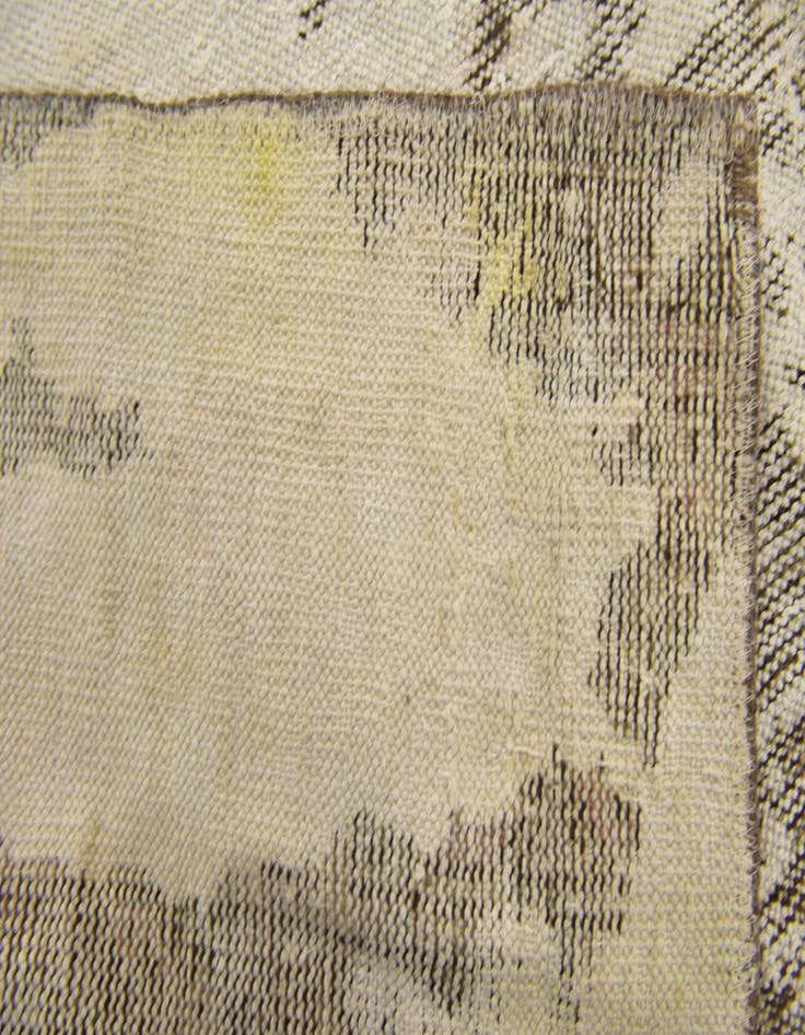 Detail image of 3' 10 x 4'  Hand Knotted Ultra Vintage Persian Wool Square Rug