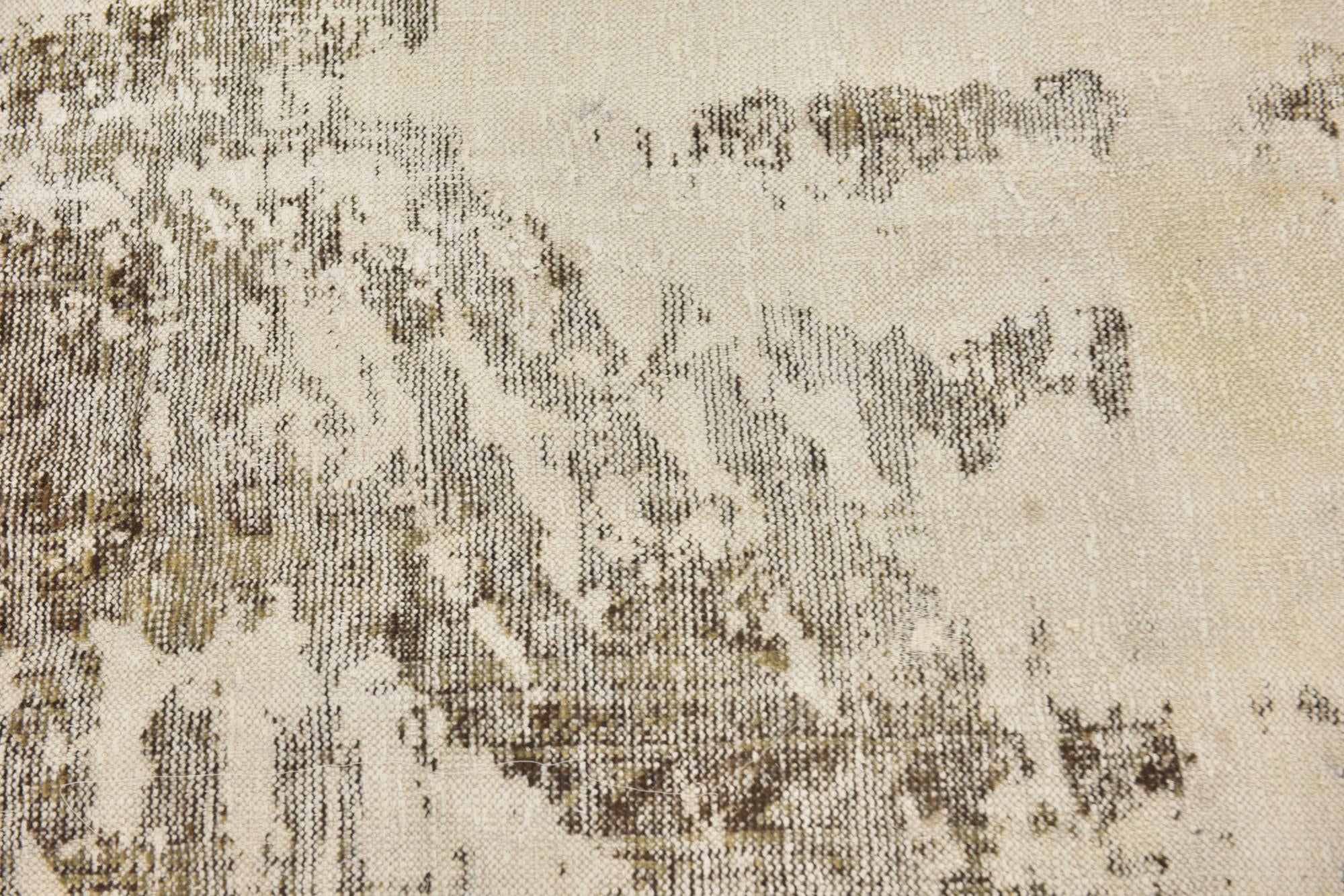 3' 10 x 4' Hand Knotted Ultra Vintage Persian Wool Square Rug