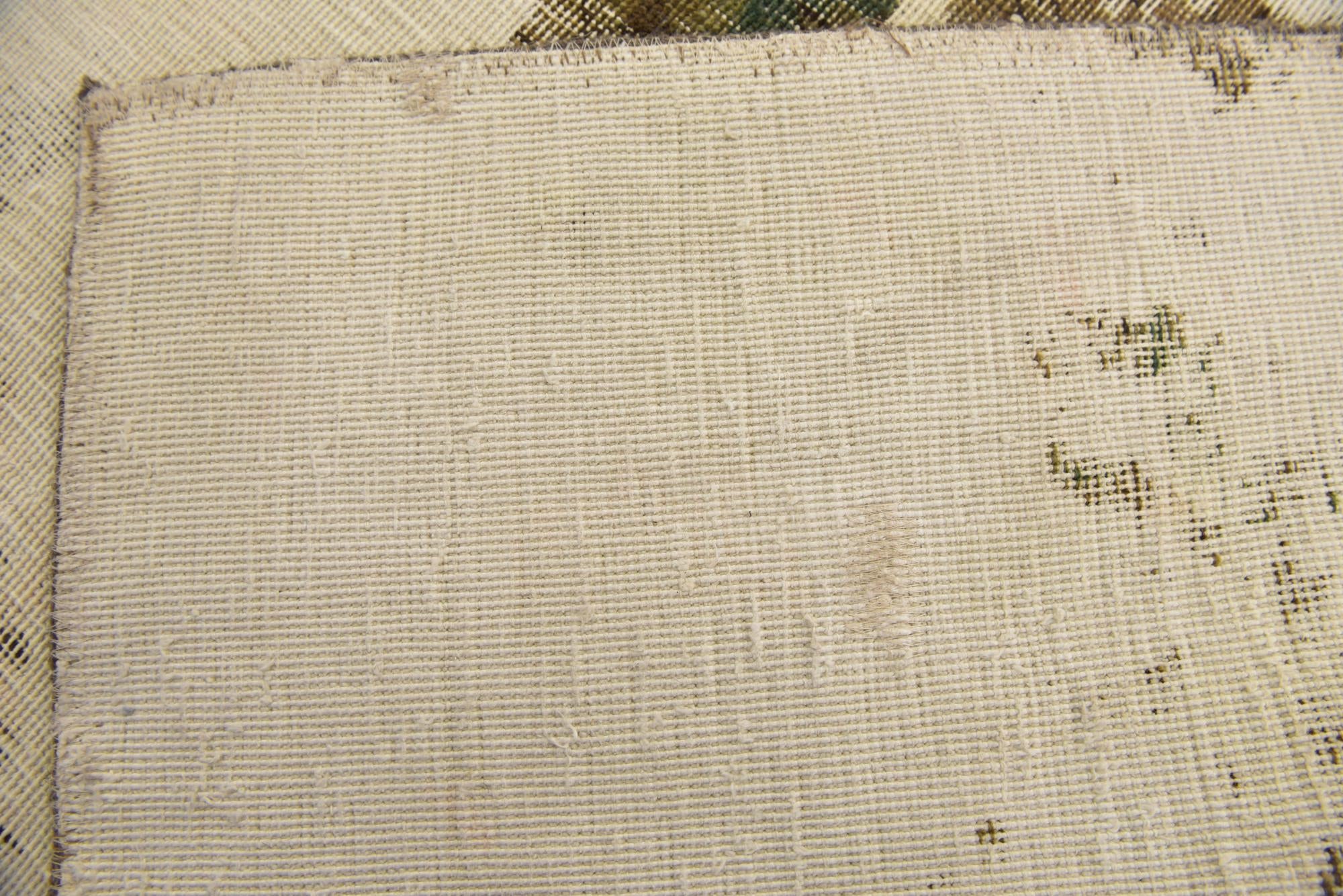 3' 8 x 3' 10 Hand Knotted Ultra Vintage Persian Wool Square Rug