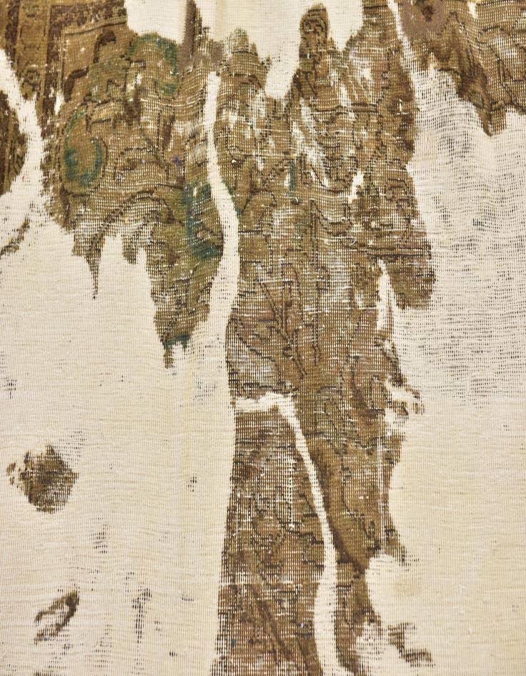 Detail image of 3' 8 x 3' 10  Hand Knotted Ultra Vintage Persian Wool Square Rug