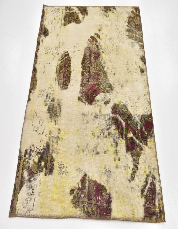 Detail image of 3' 9 x 4' 3  Hand Knotted Ultra Vintage Persian Wool Square Rug