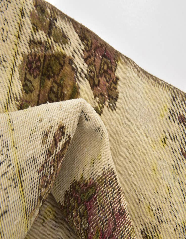 Detail image of 3' 9 x 4' 3  Hand Knotted Ultra Vintage Persian Wool Square Rug