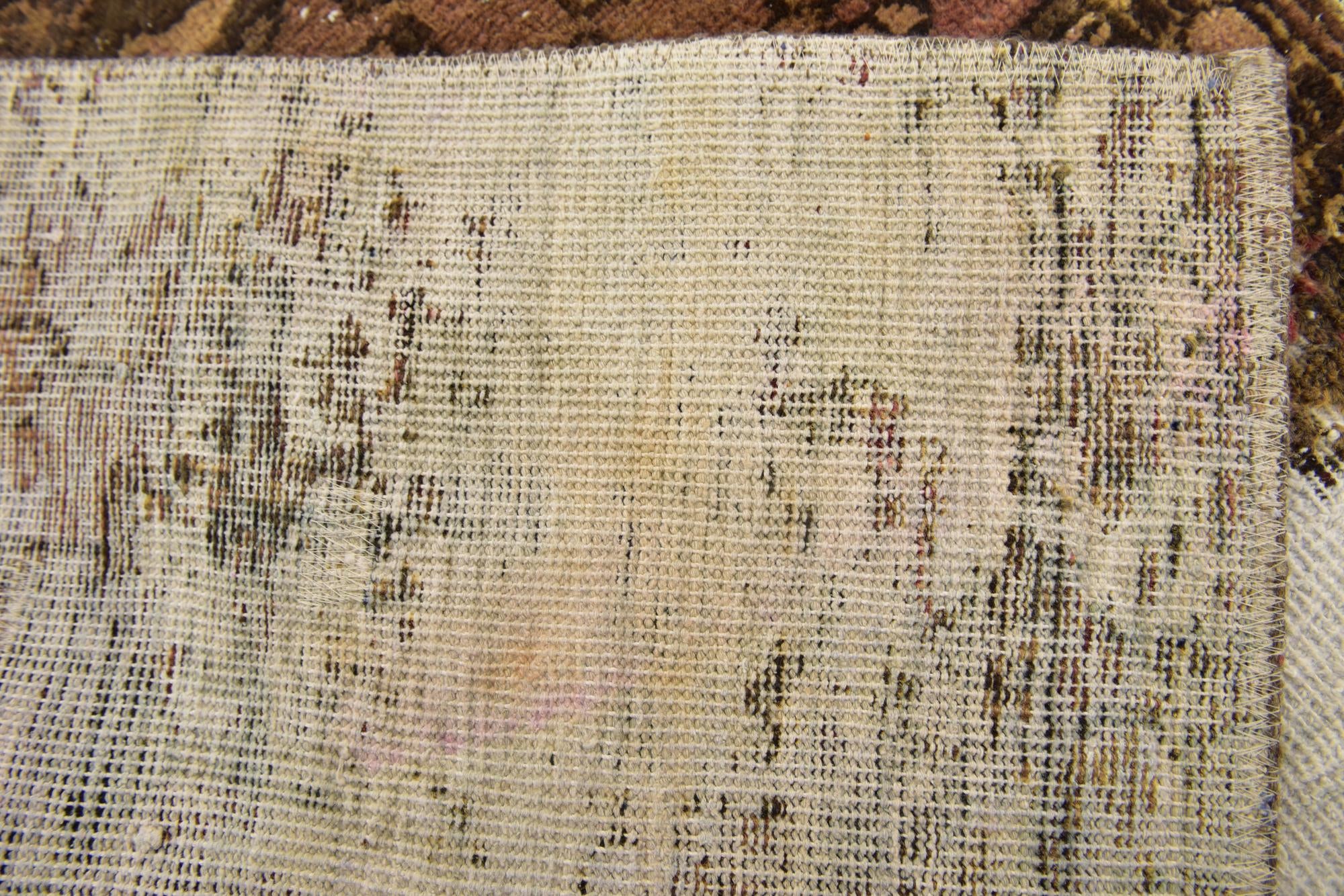3' x 3' 7 Hand Knotted Ultra Vintage Persian Wool Square Rug