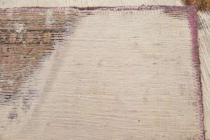 4' 2 x 5' 2 Hand Knotted Ultra Vintage Persian Wool Square Rug