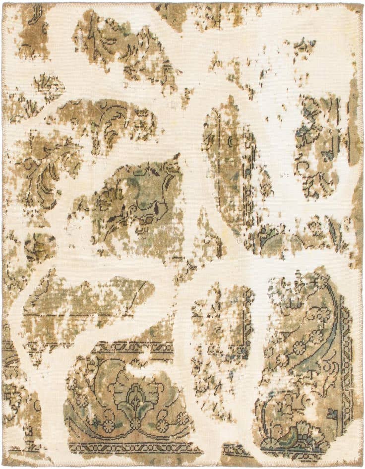 Detail image of 4' x 4' 2 Hand Knotted Ultra Vintage Persian Wool Square Rug