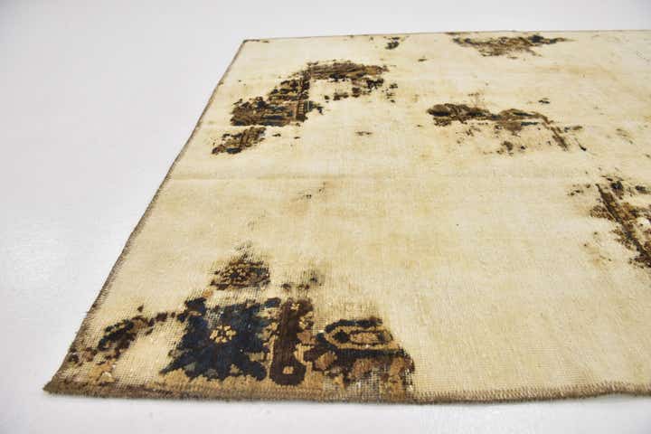 4' 9 x 5' 6 Hand Knotted Ultra Vintage Persian Wool Square Rug