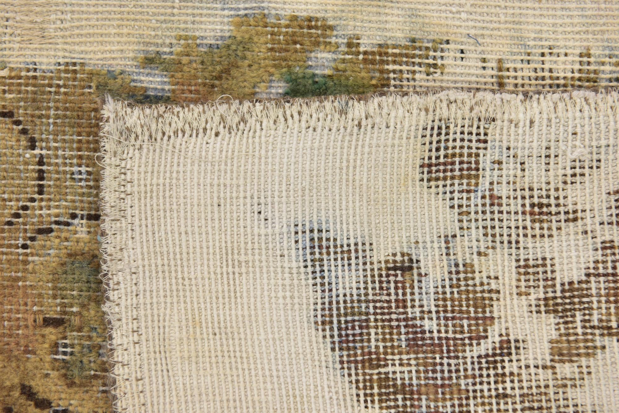 6' x 6' 9 Hand Knotted Ultra Vintage Persian Wool Square Rug